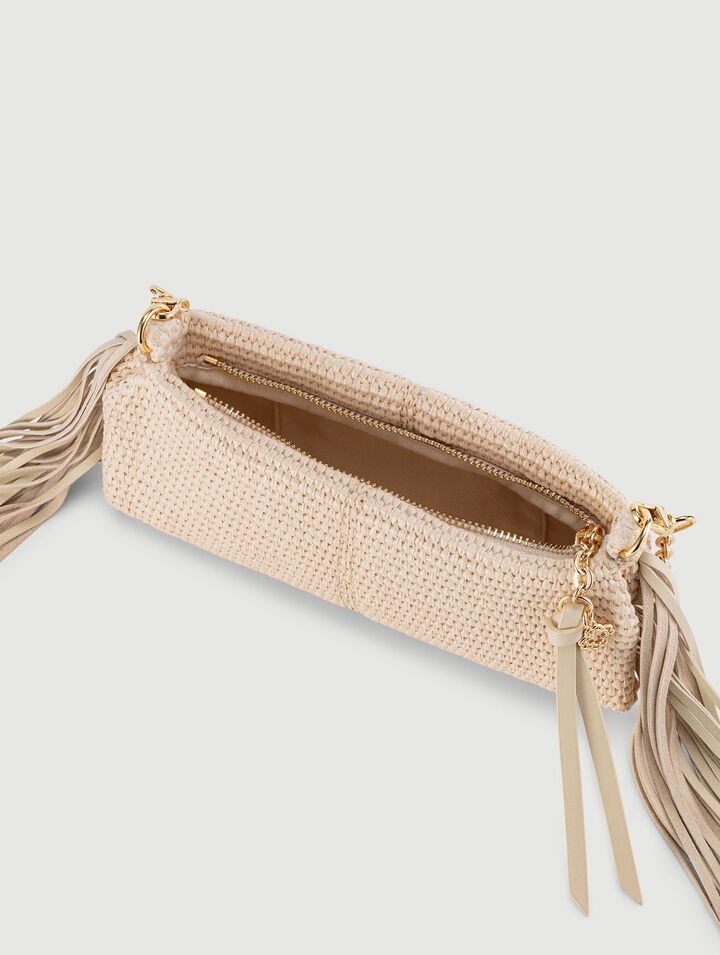 Pochette Miss M pouch effet raphia