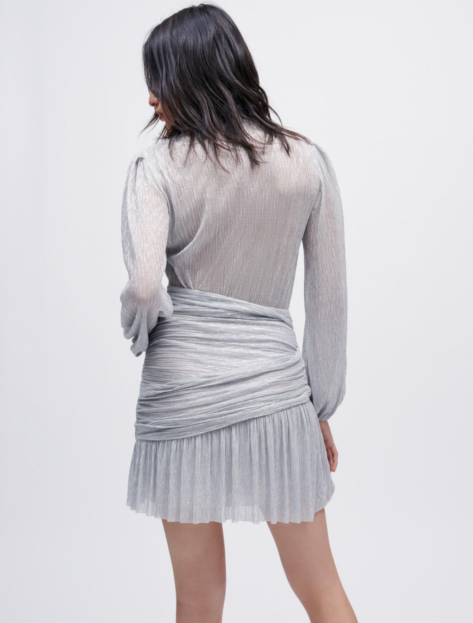 Robe en lurex drapée