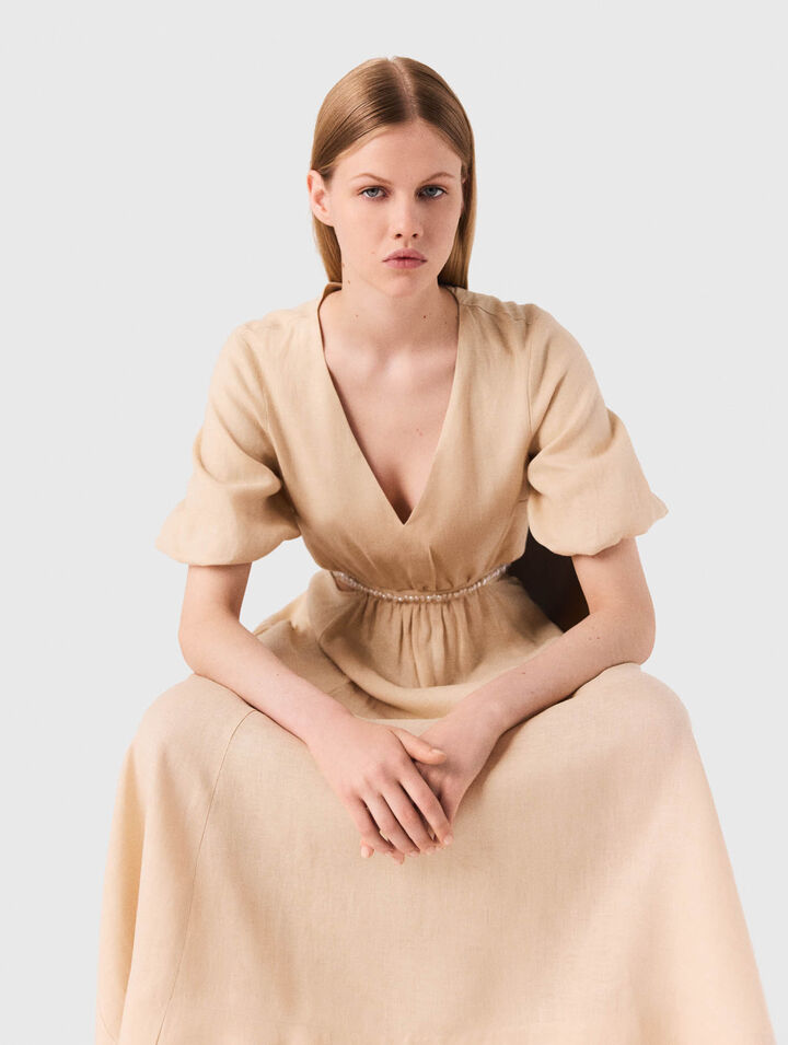 Robe longue en lin