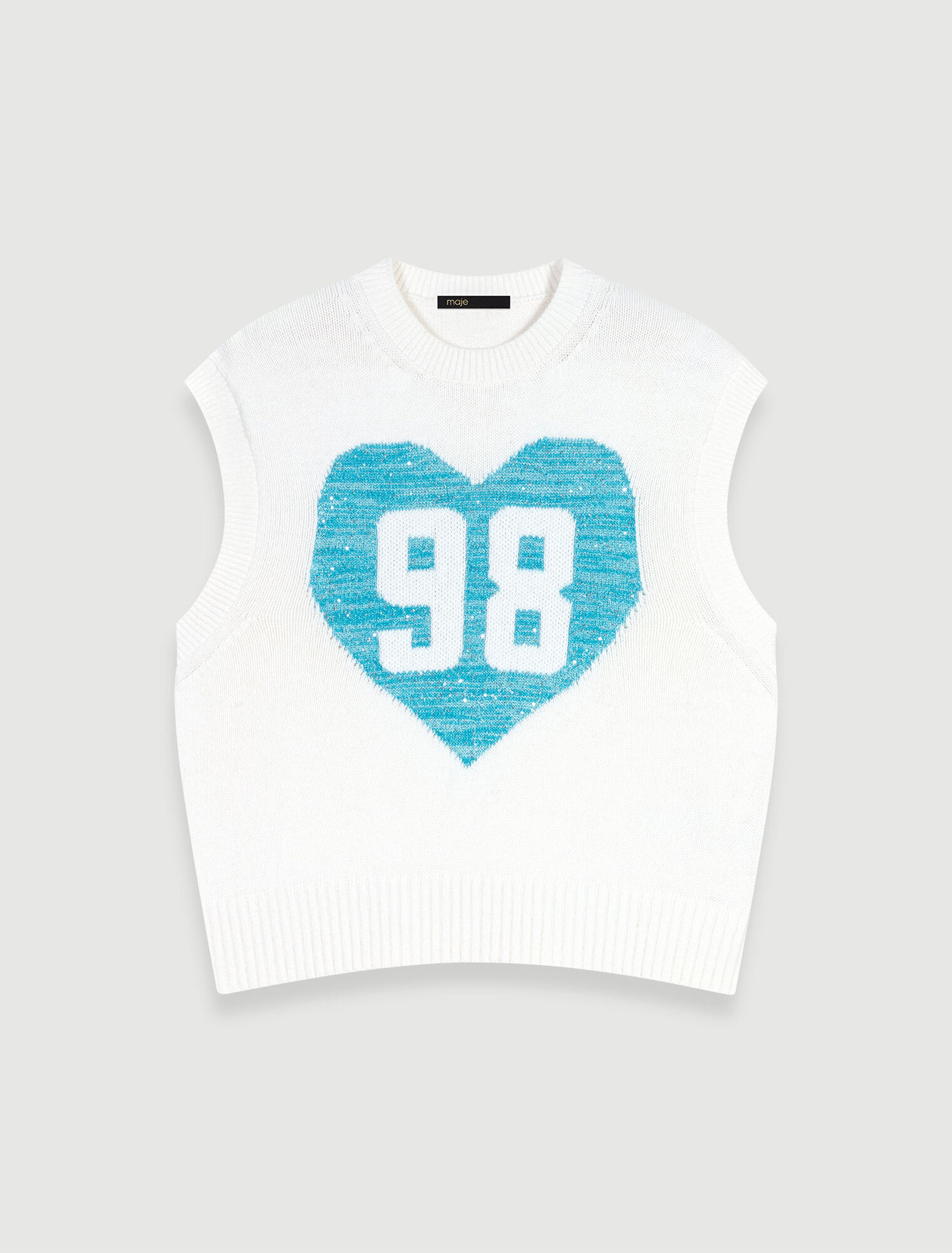 Pull sans manches cœurs