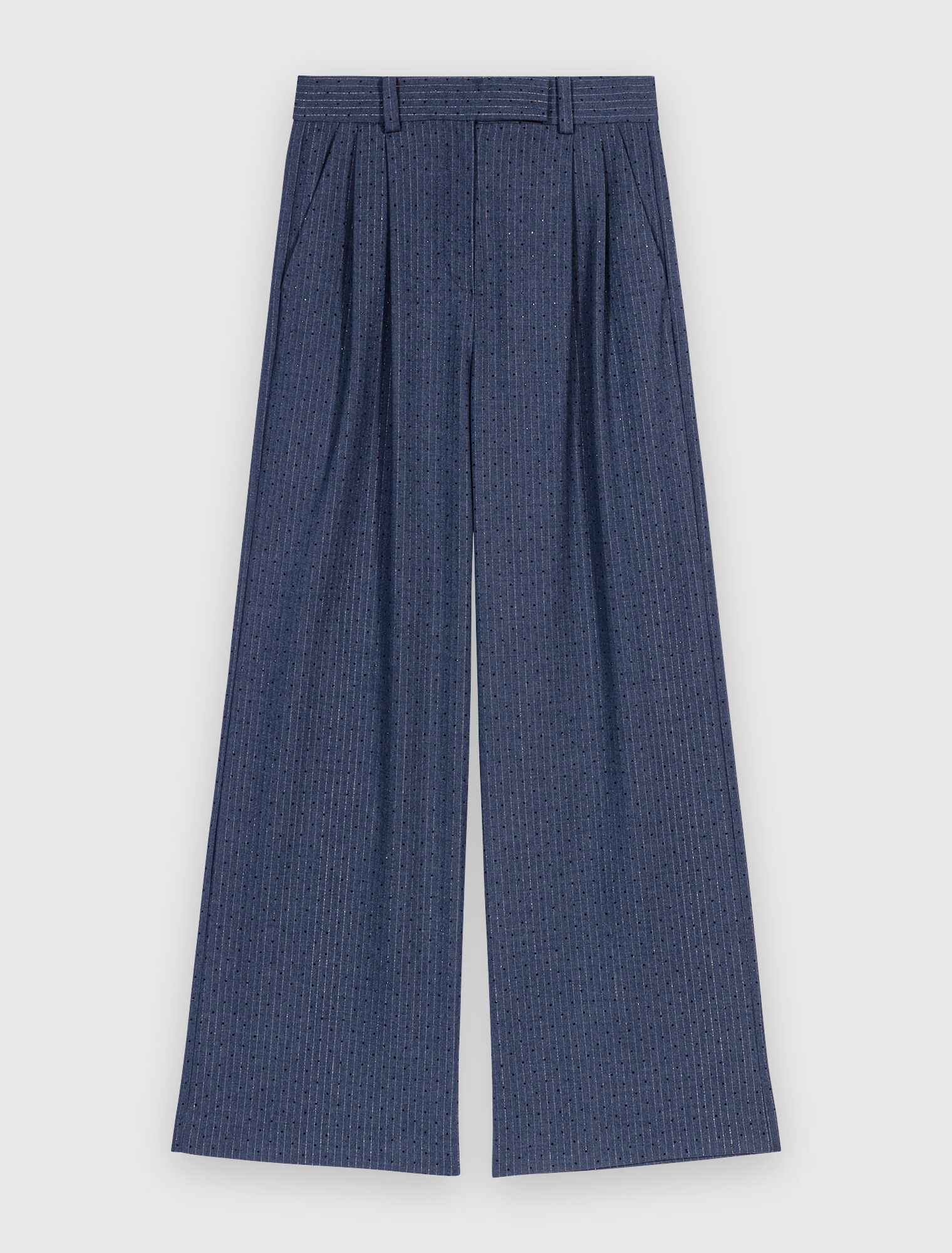 Pantalon tailleur à strass