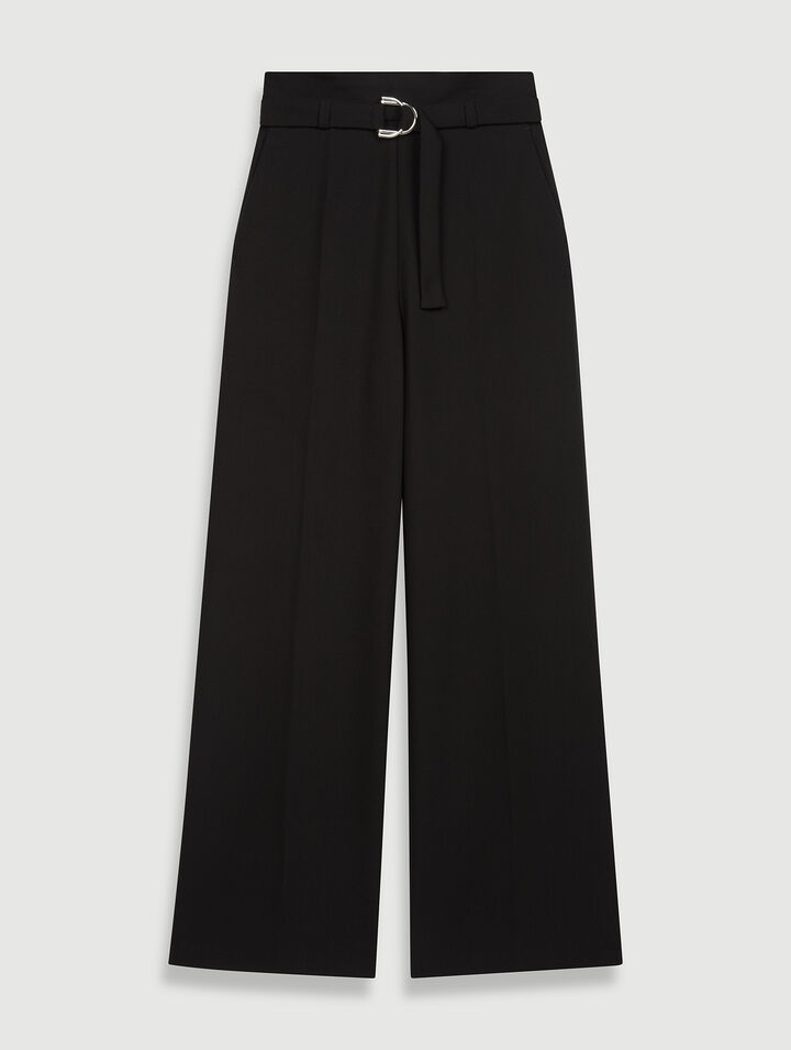 Pantalon large avec ceinture