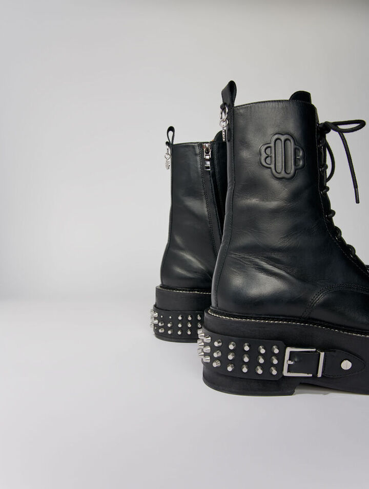 Bottines rangers à détails punk