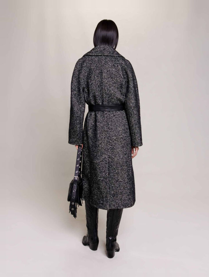 Manteau long chevrons