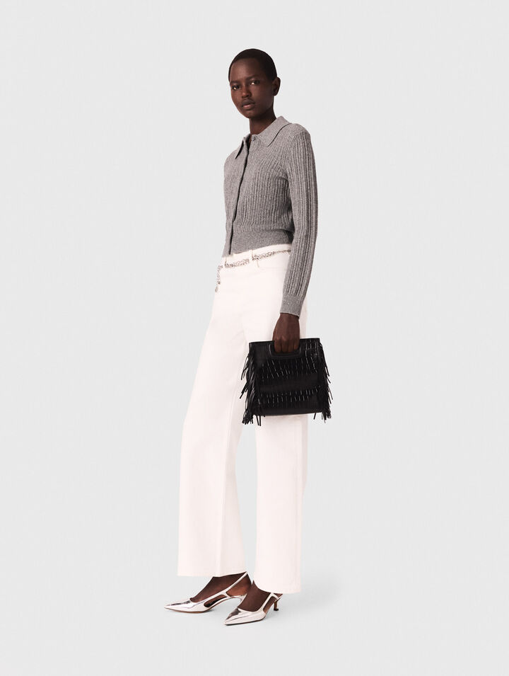 Cardigan avec col strassé