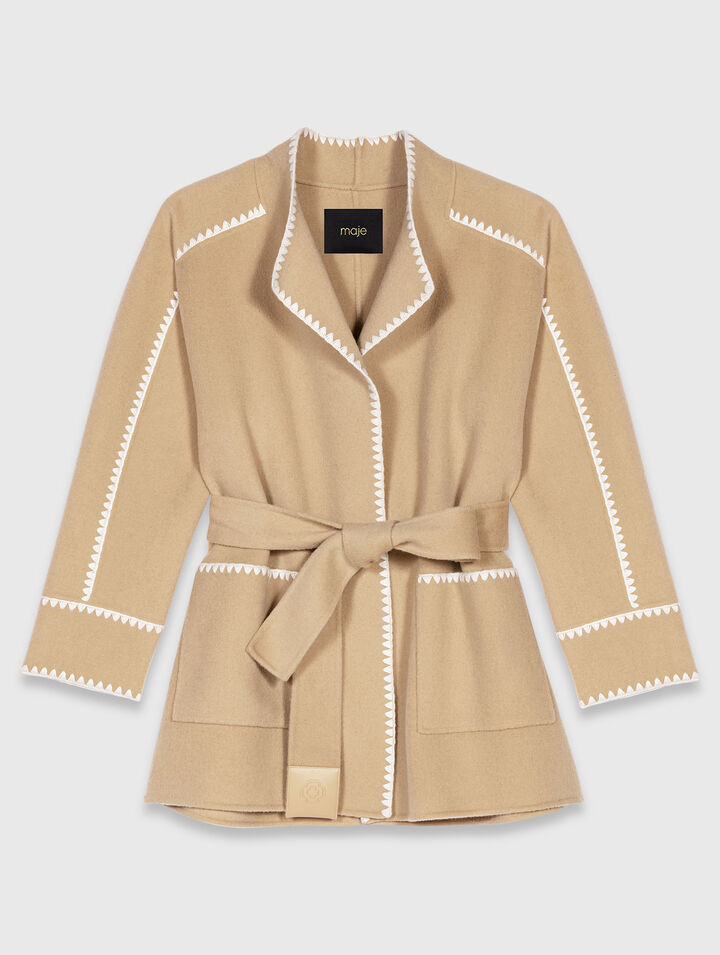 Manteau court double face