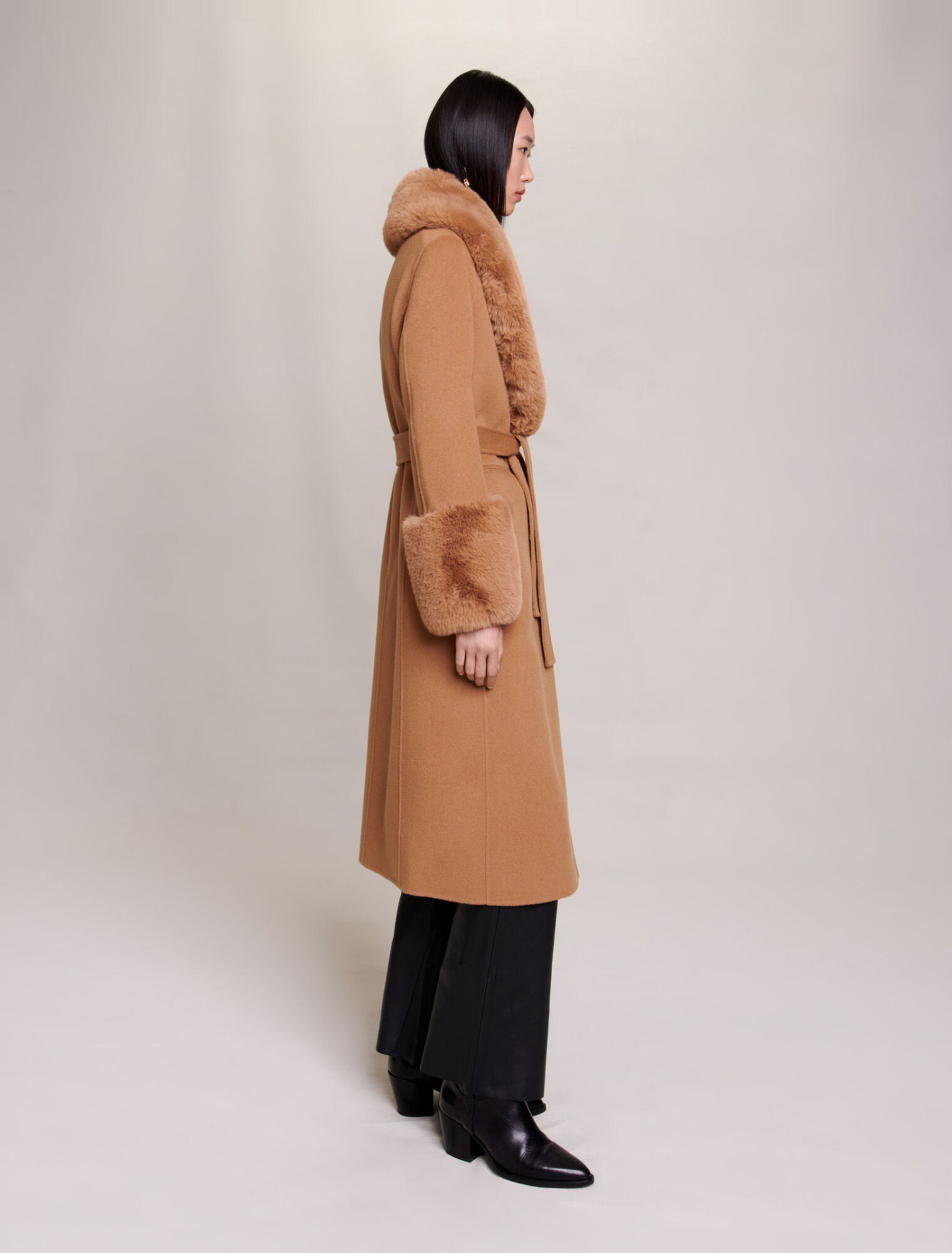 Manteau long en laine