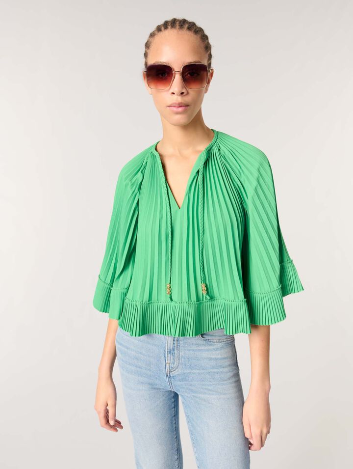 Top plissé effet cape