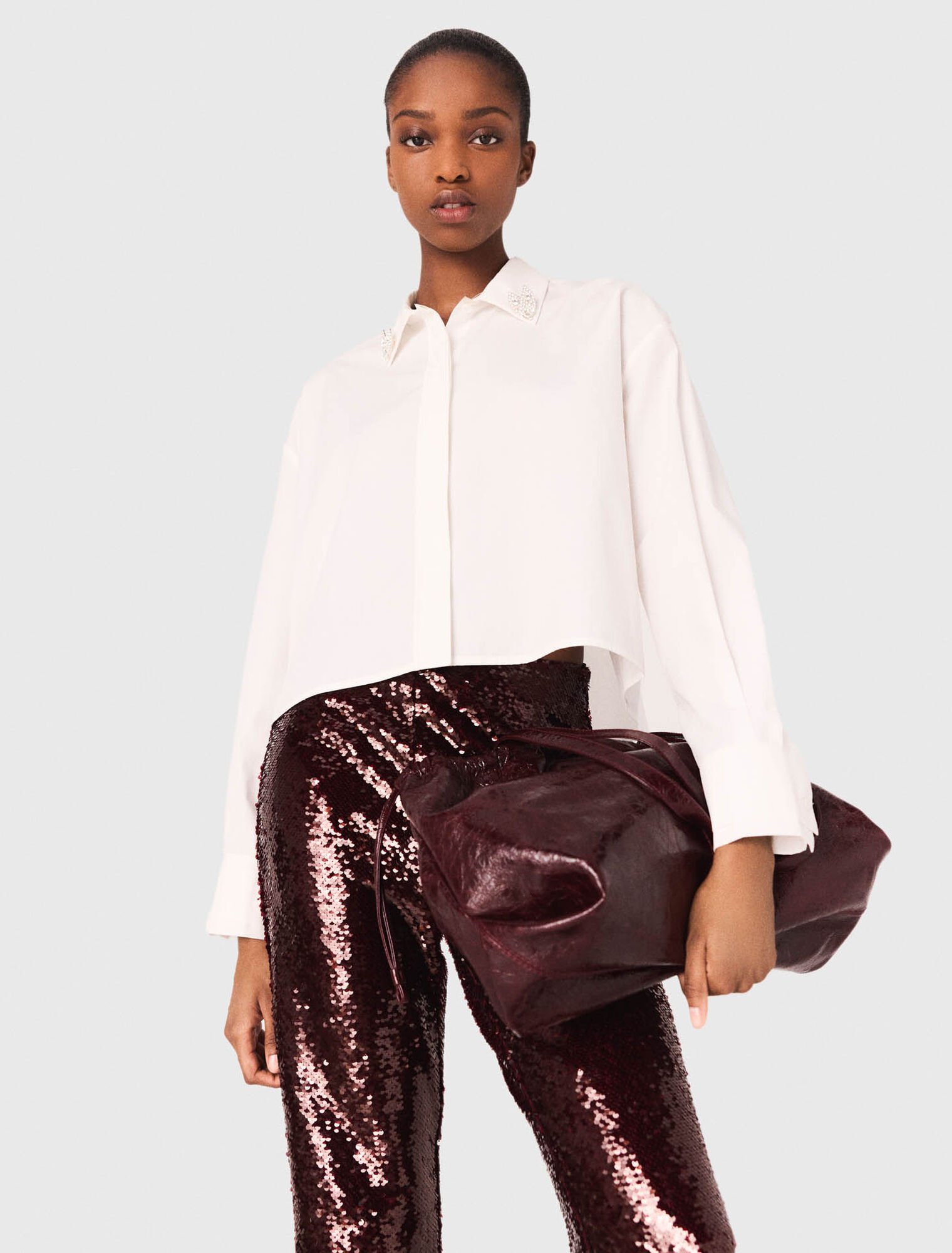 Sac M tote en cuir craquelé