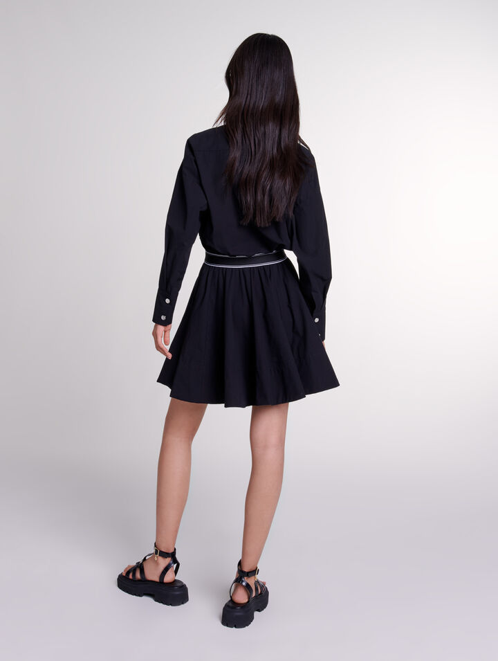 Robe chemise courte élastiquée