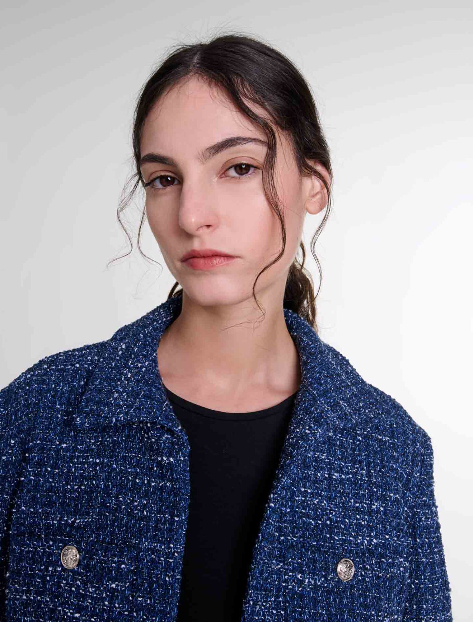 Robe 2-en-1 en tweed