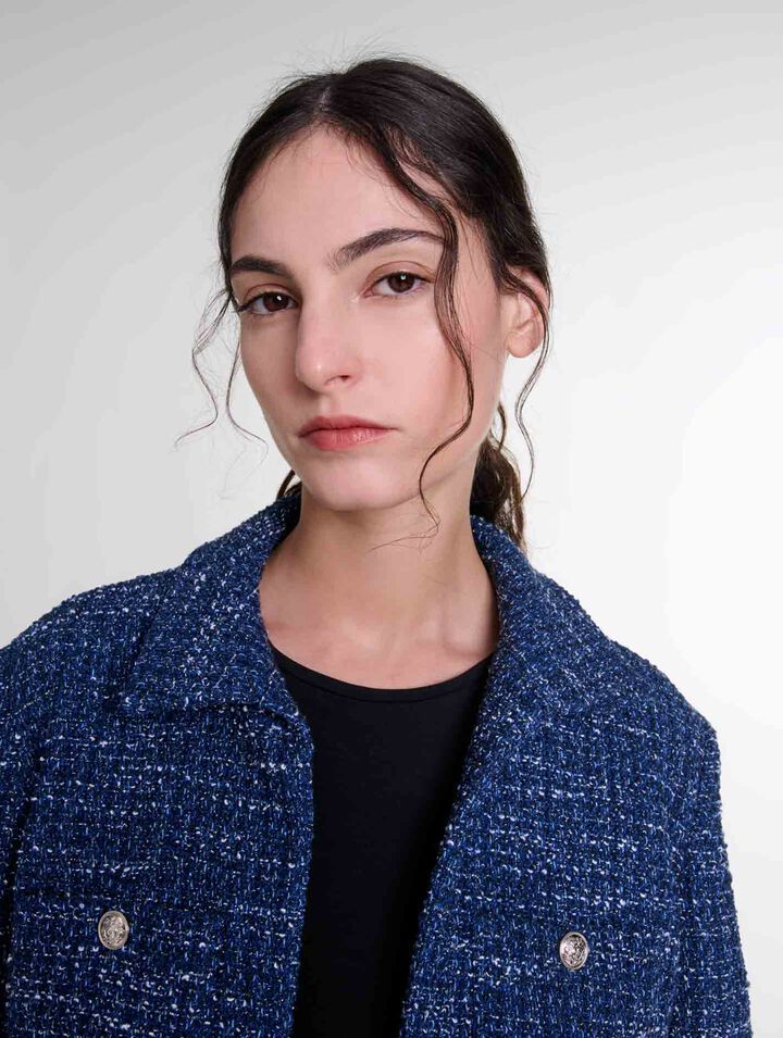 Robe 2-en-1 en tweed