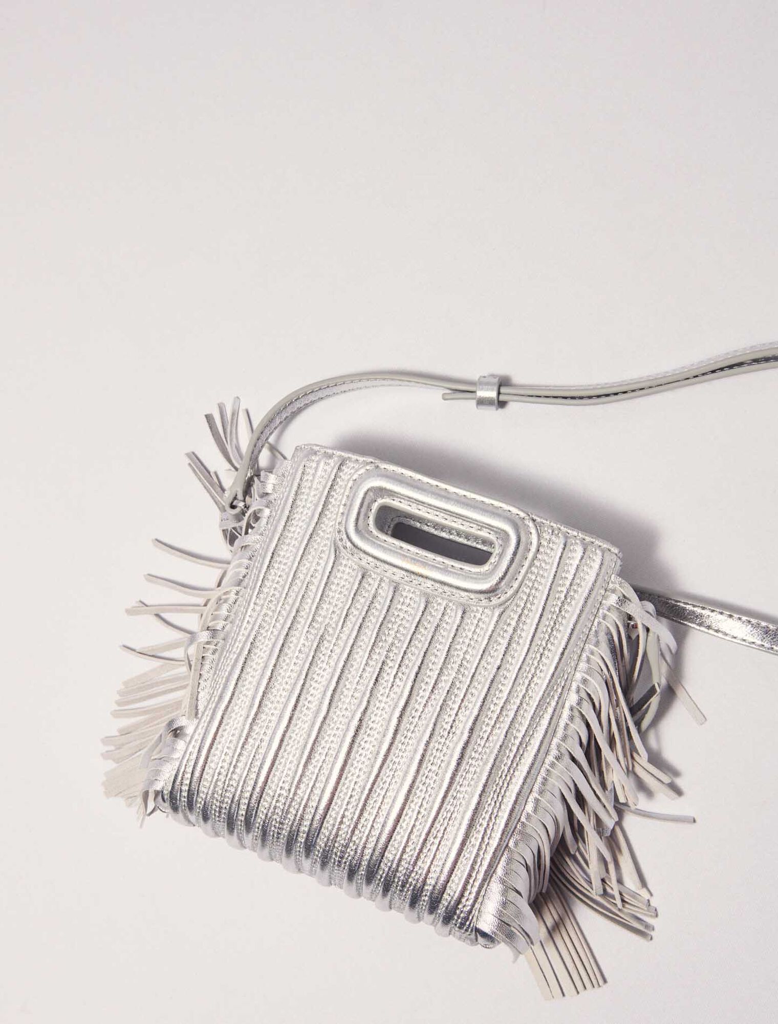 Sac M Mini en cuir matelassé métal