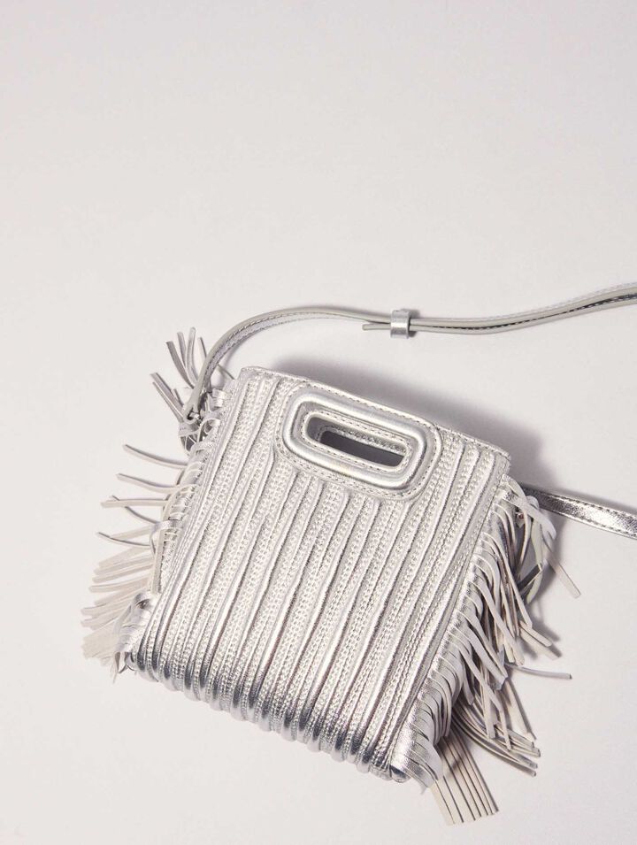 Sac M Mini en cuir matelassé métal