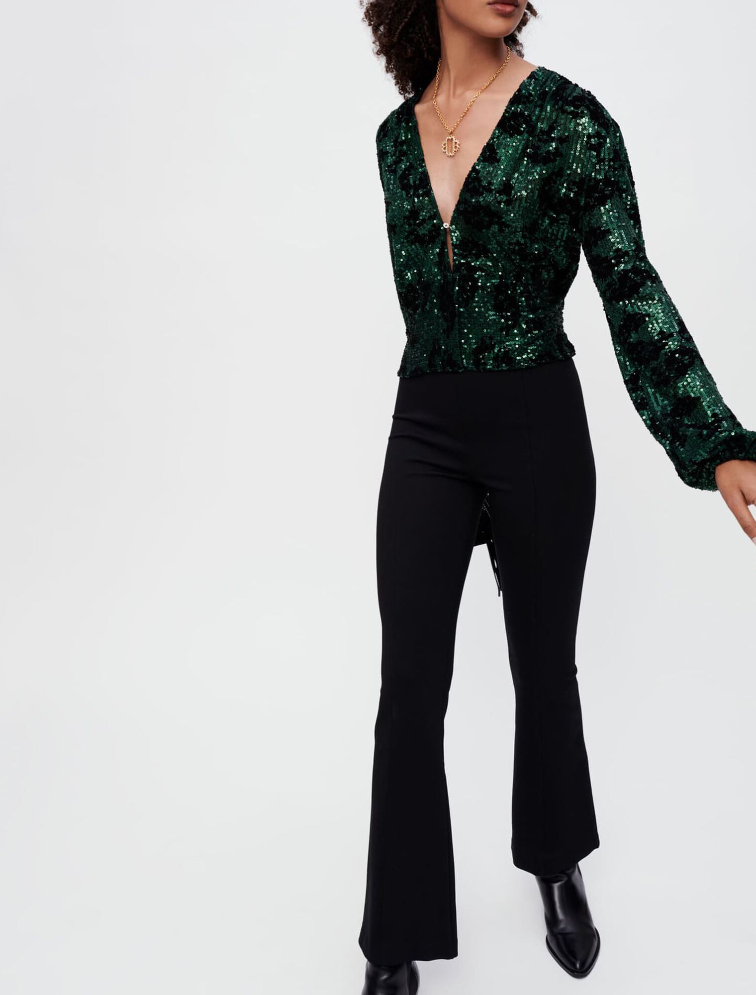Top entièrement brodé de sequins