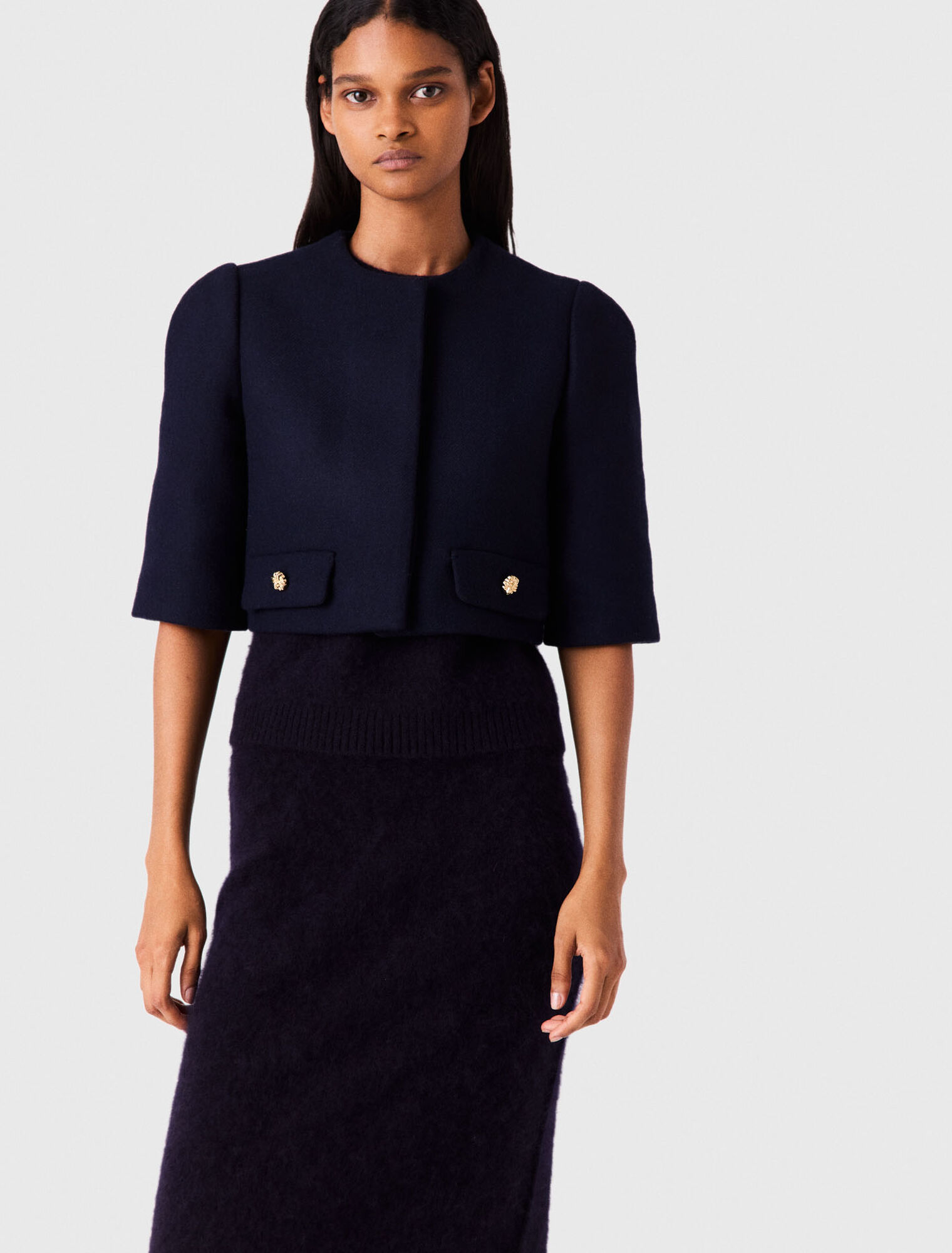 Veste courte en laine