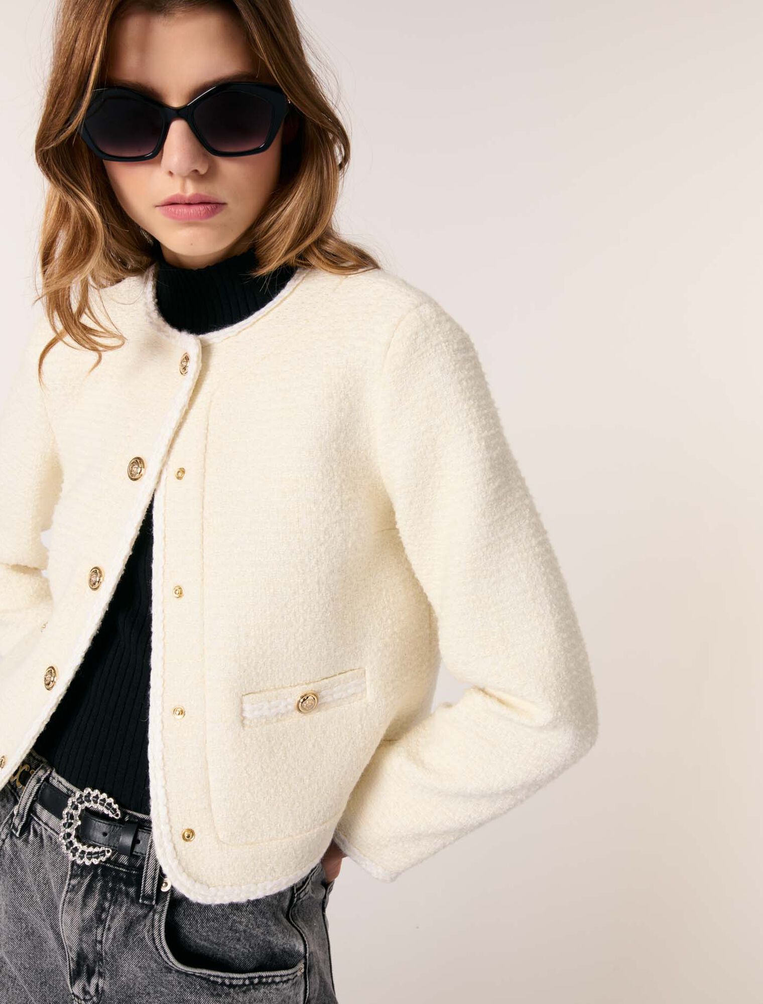Veste courte en tweed