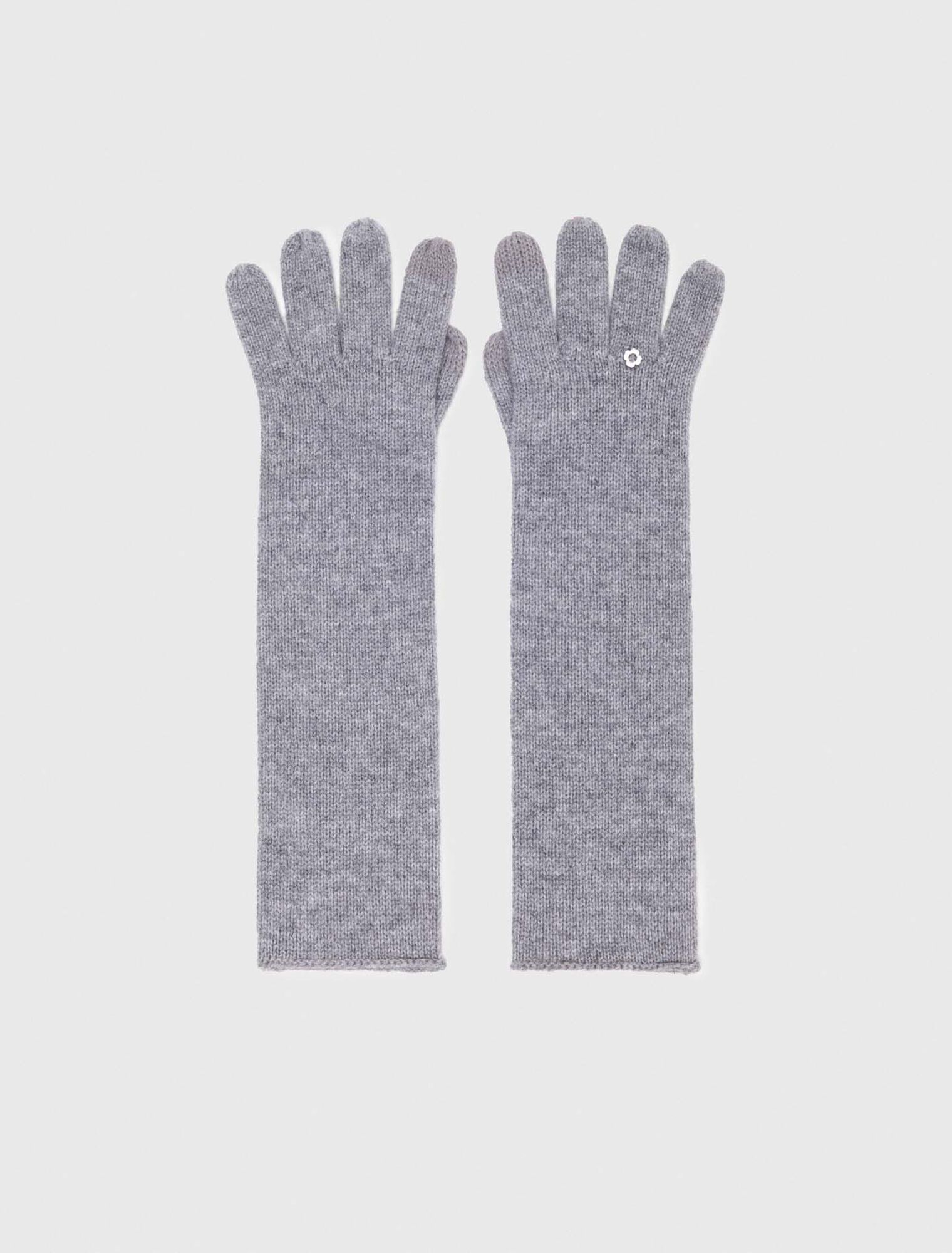 Gants longs en laine et cachemire