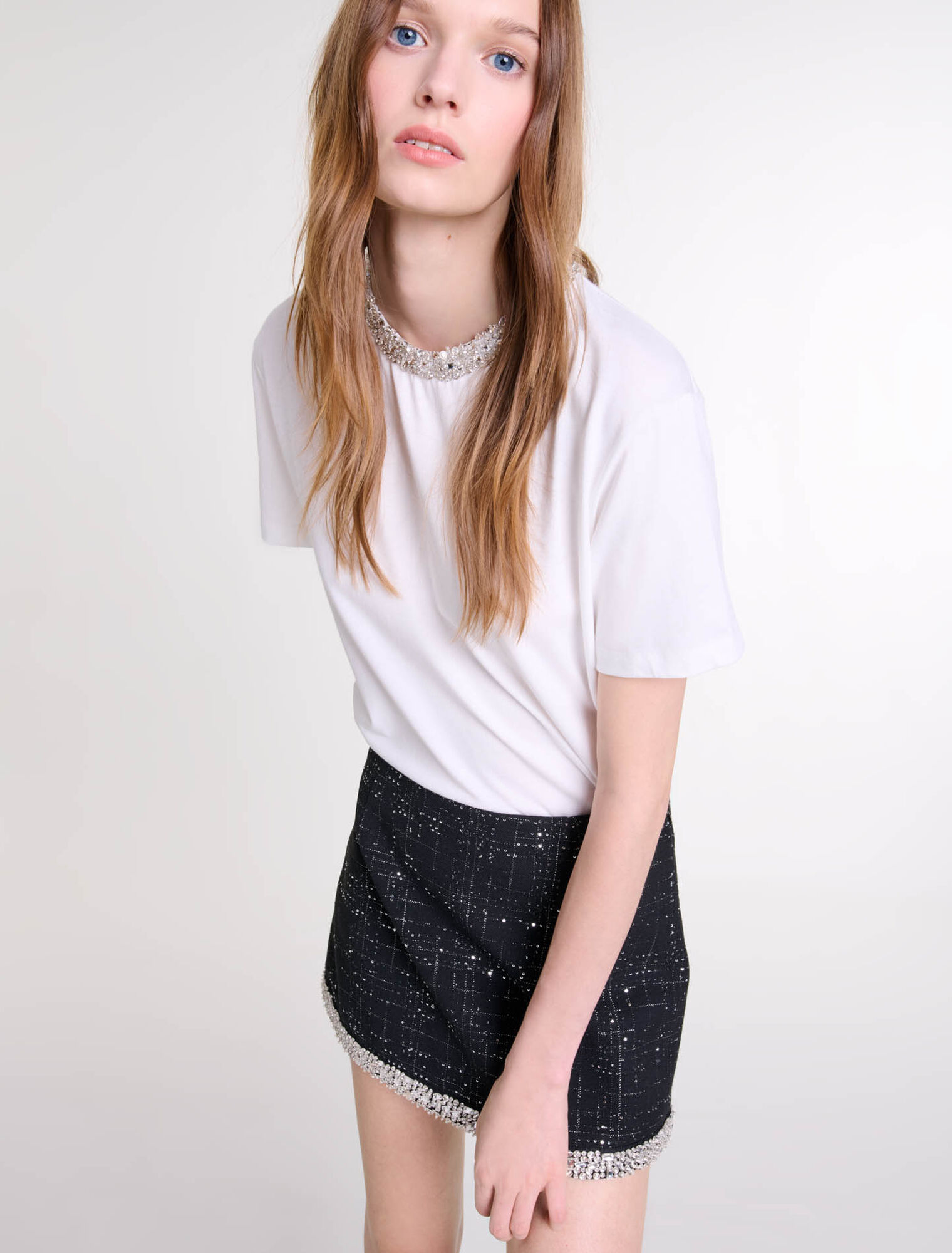 Jupe short à sequins