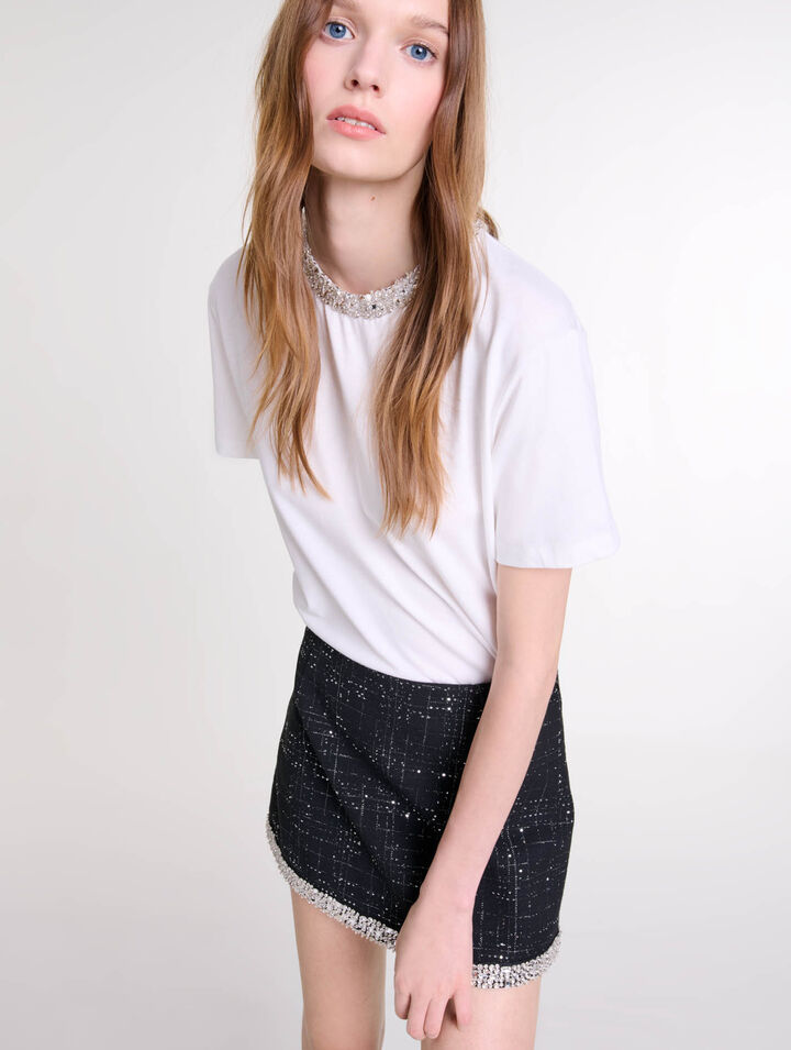 Jupe short à sequins
