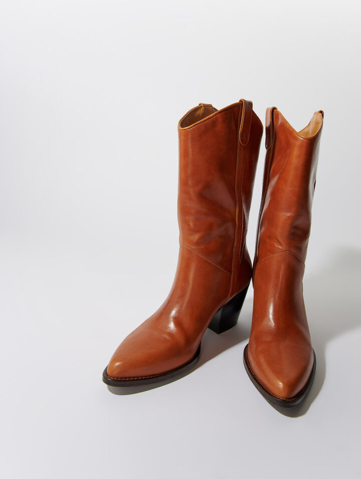 Bottes western en cuir