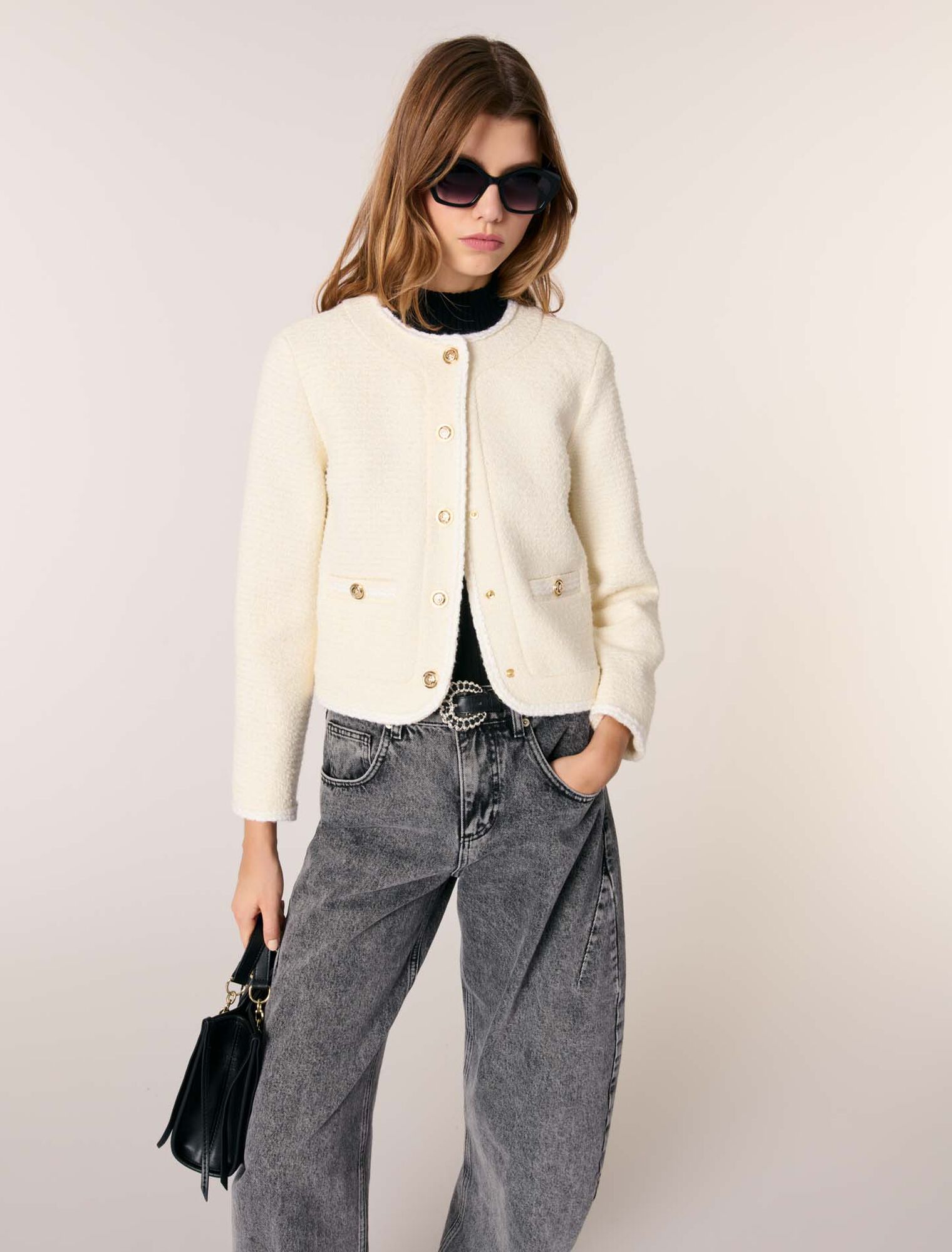 Veste courte en tweed