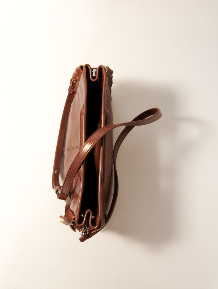 Sac M en cuir craquelé