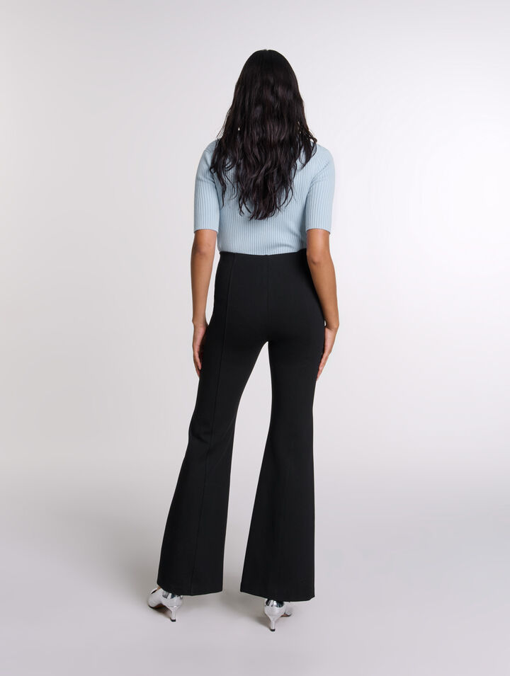 Pantalon évasé avec détail bijoux