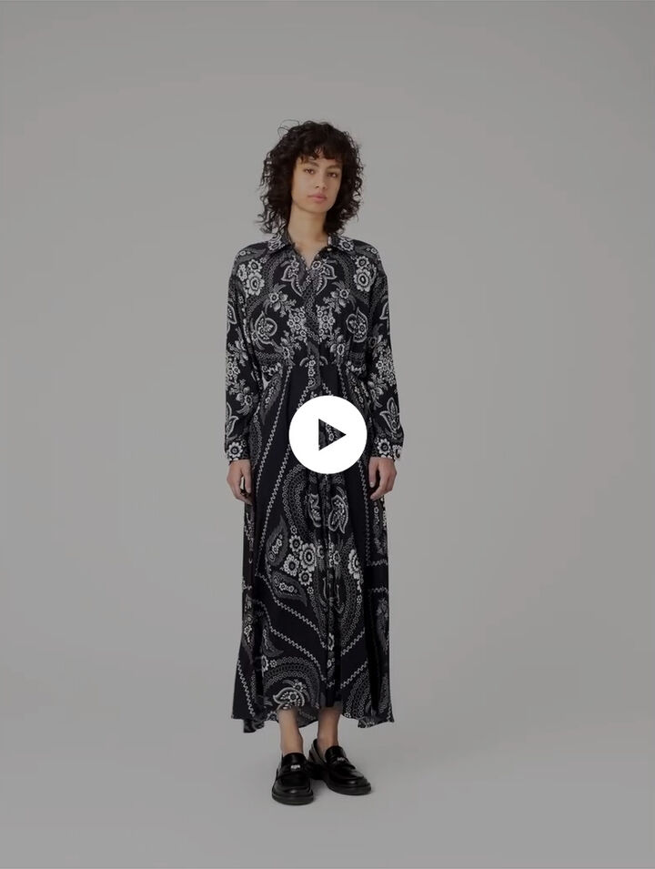 Robe longue fluide imprimée
