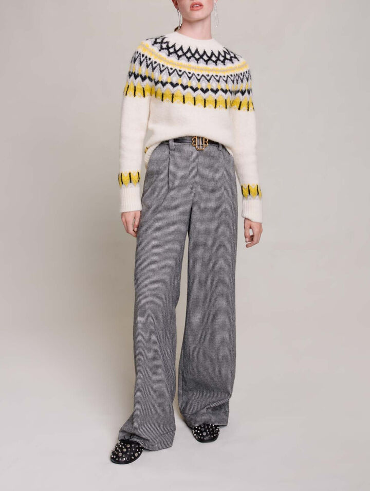 Pull en laine jacquard