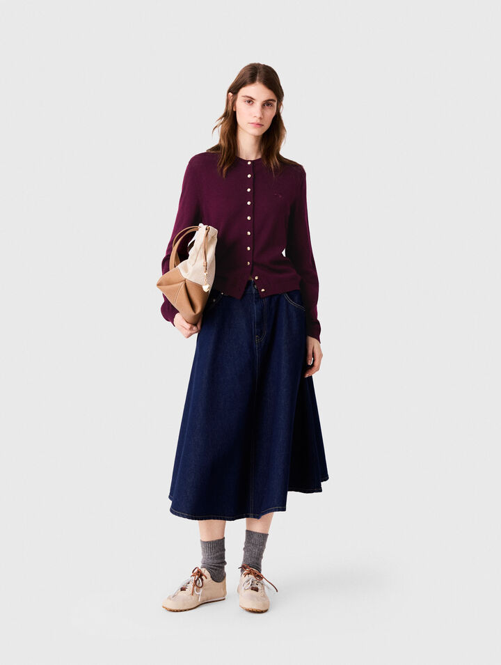 Cardigan avec logo brod&eacute;