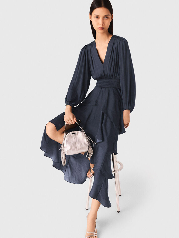 Robe longue à volants
