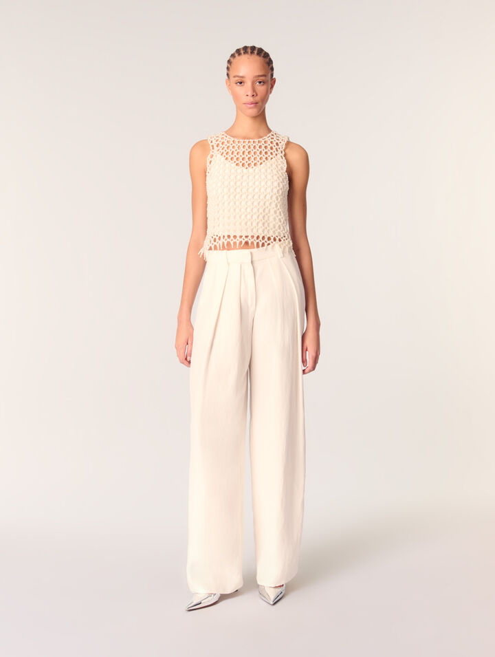 Pantalon de tailleur large