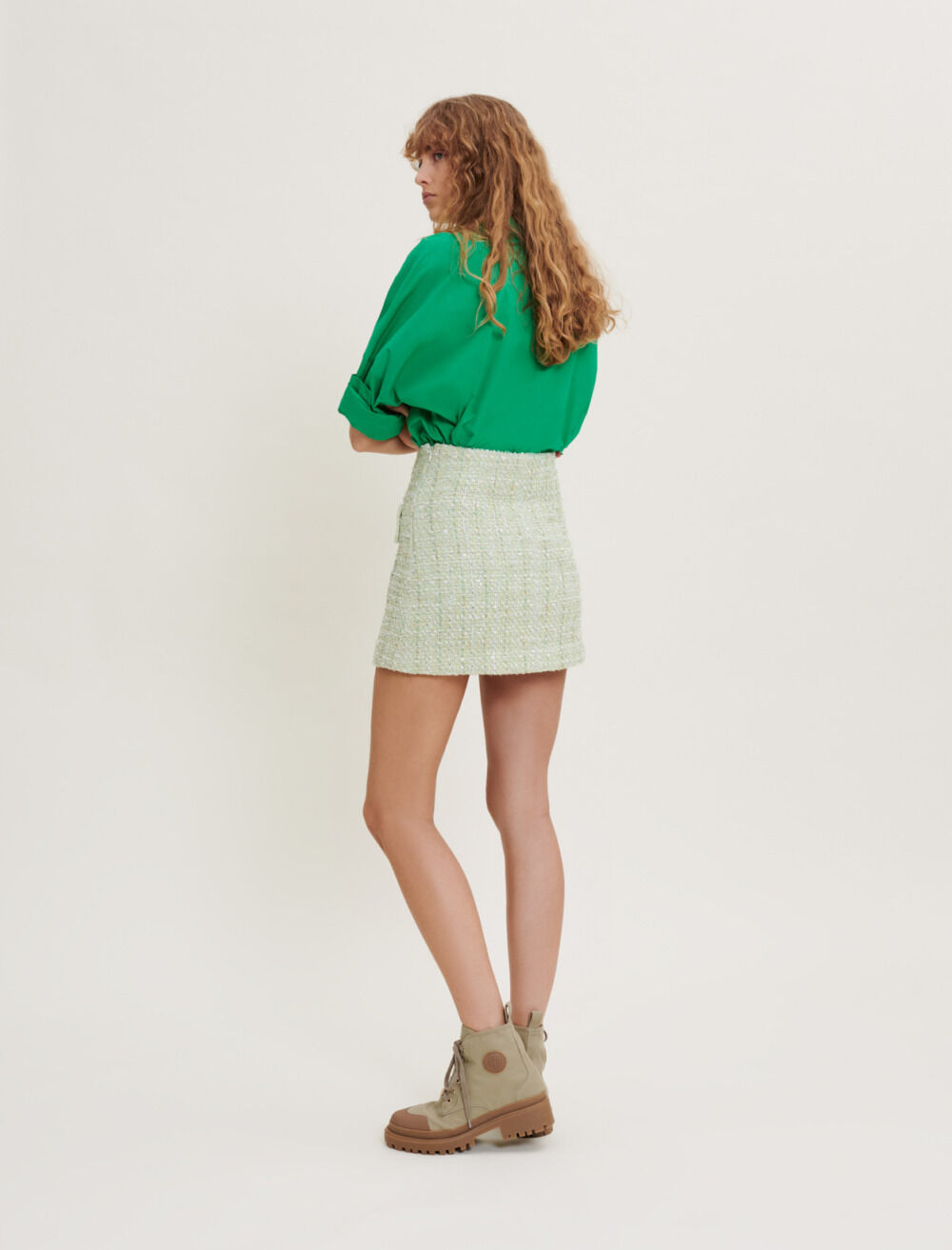 Jupe verte maje shop