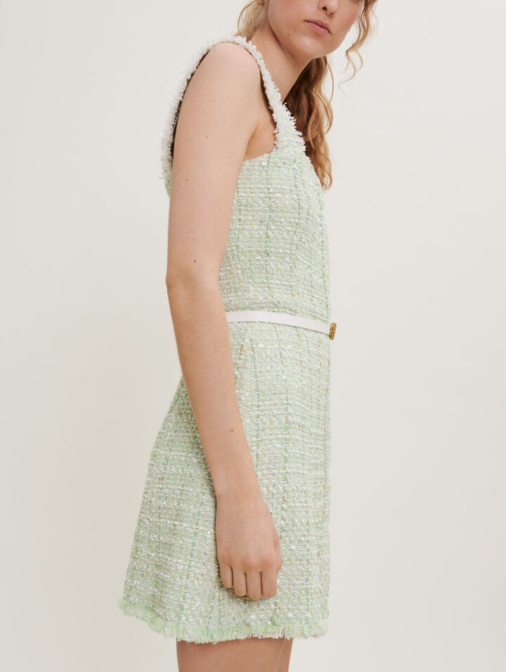 Robe en tweed avec brillance