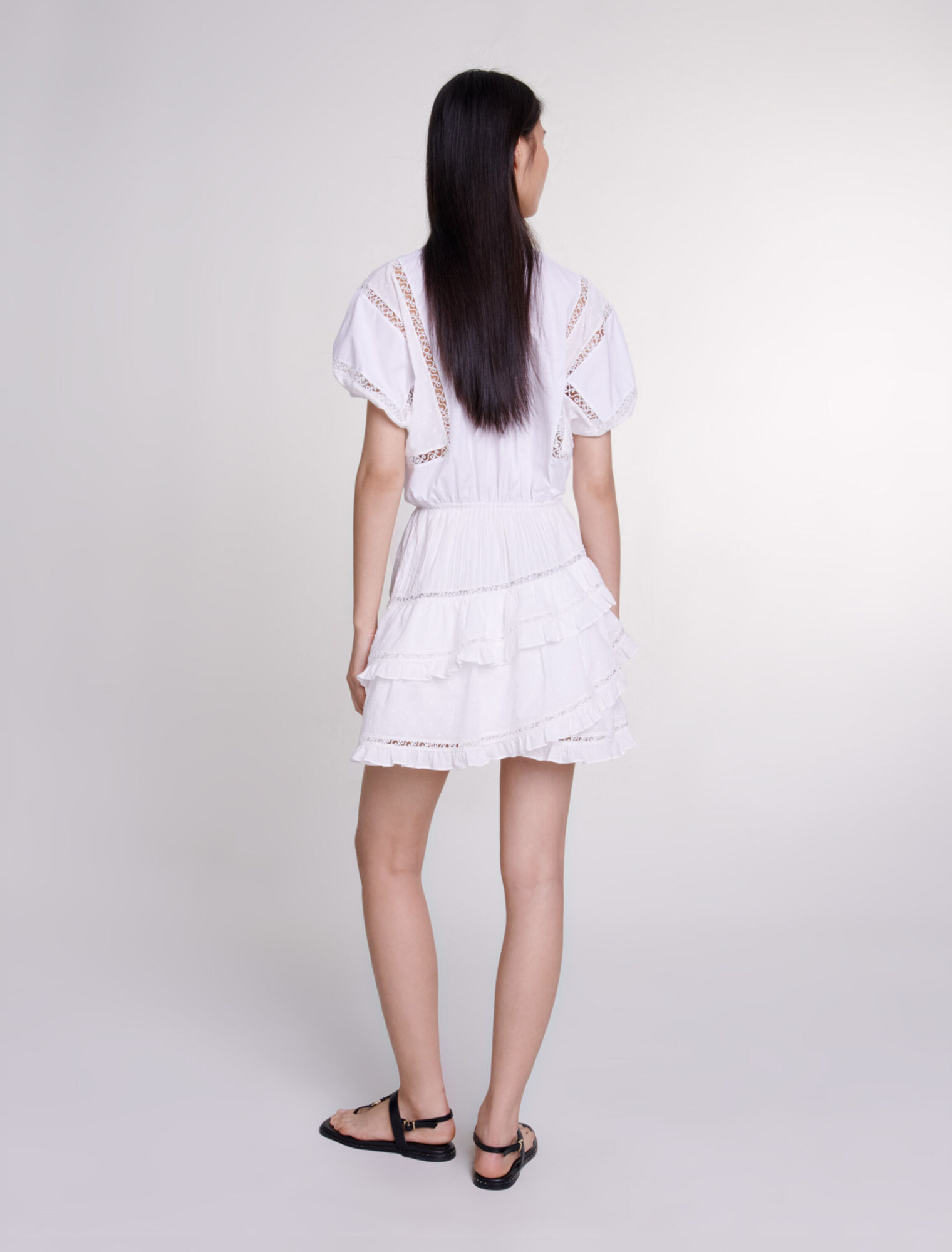 Robe courte brodée