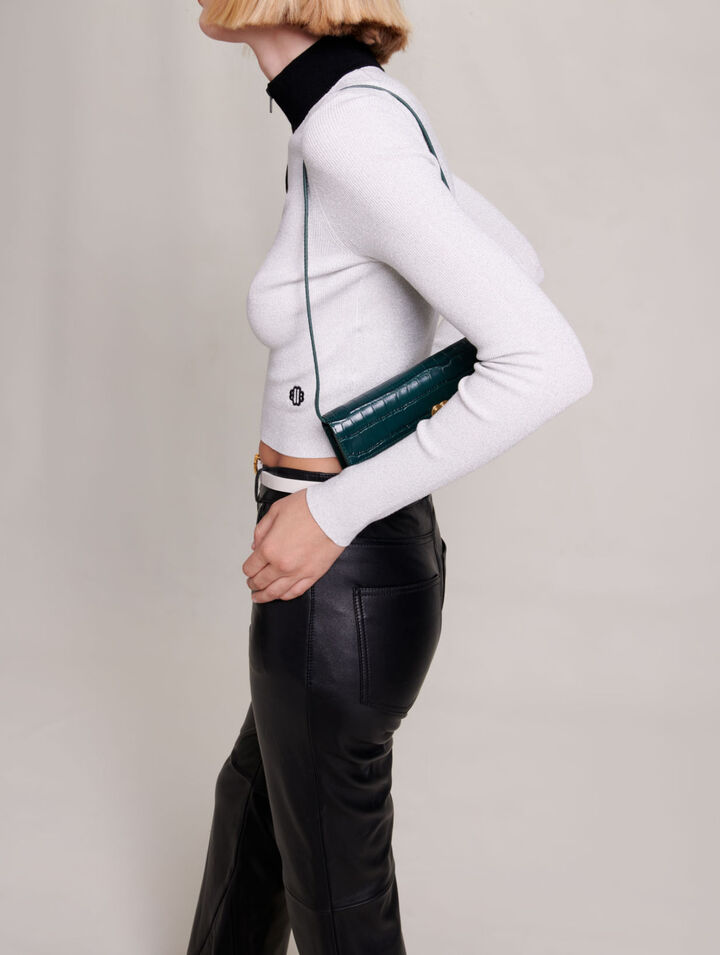 Pull court en maille fantaisie