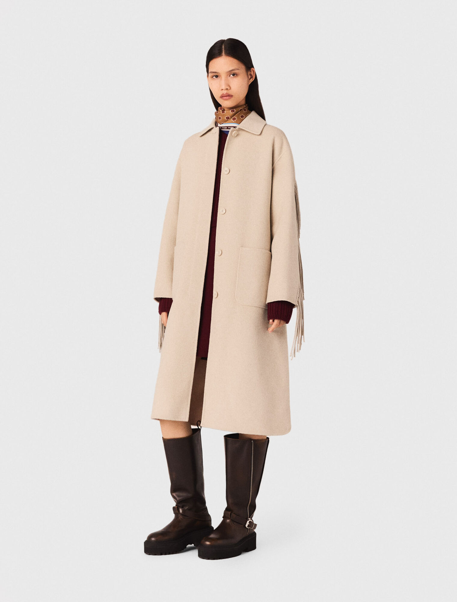 Manteau long en laine