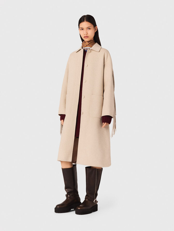 Manteau long en laine