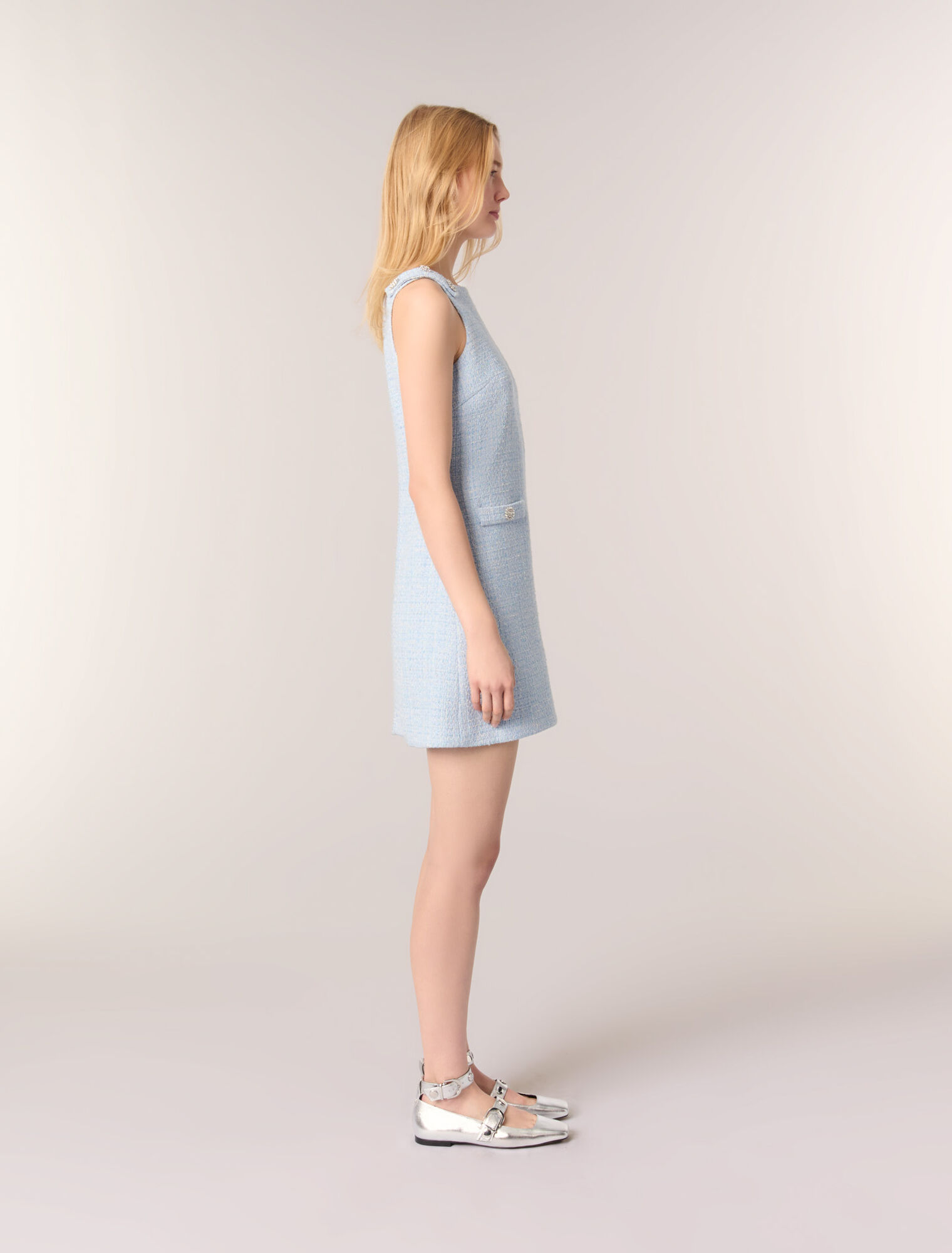 Robe courte en tweed