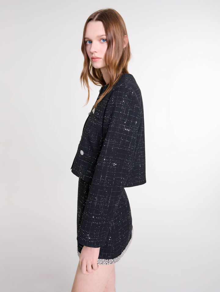 Veste courte en tweed