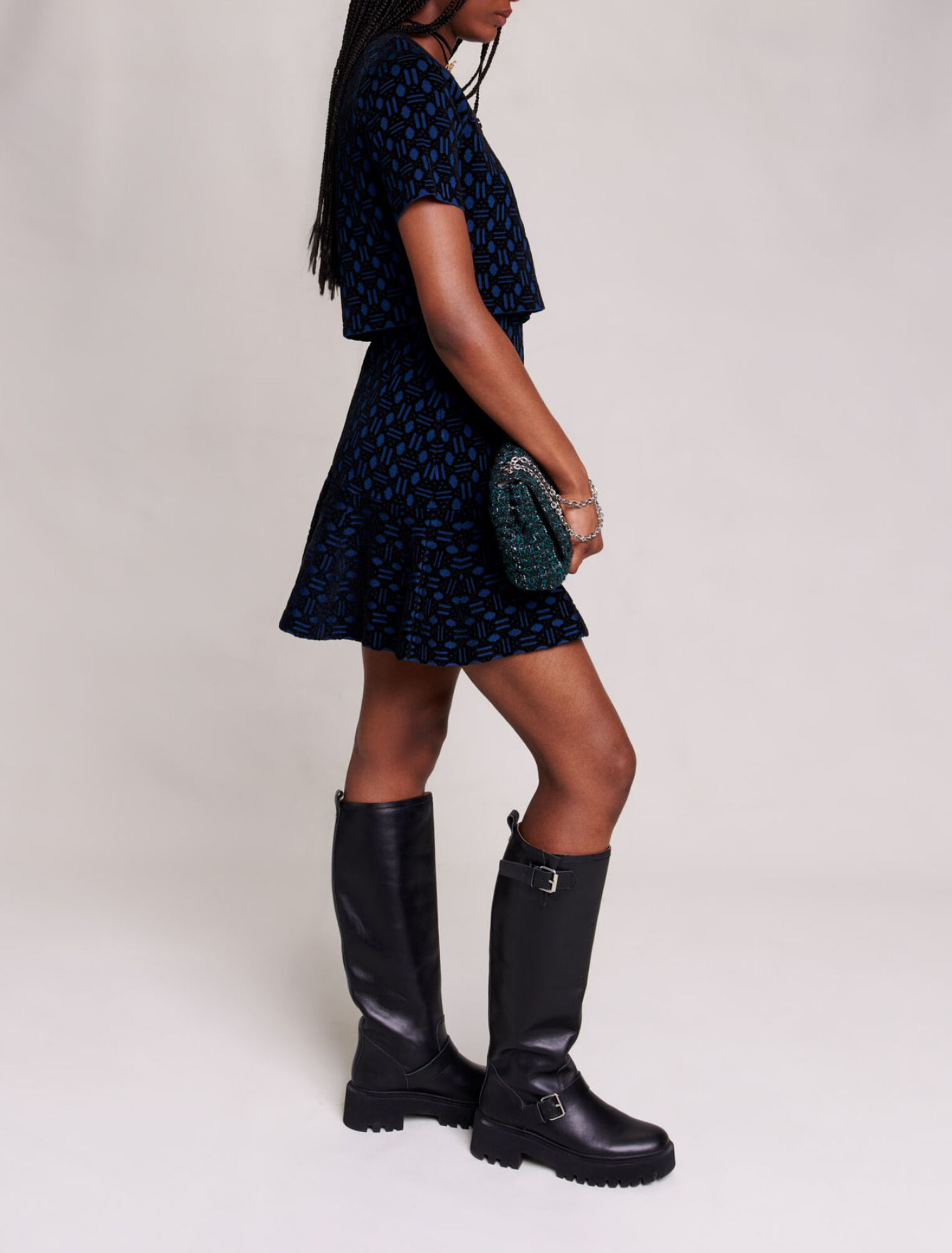 Robe en maille effet 2-en-1