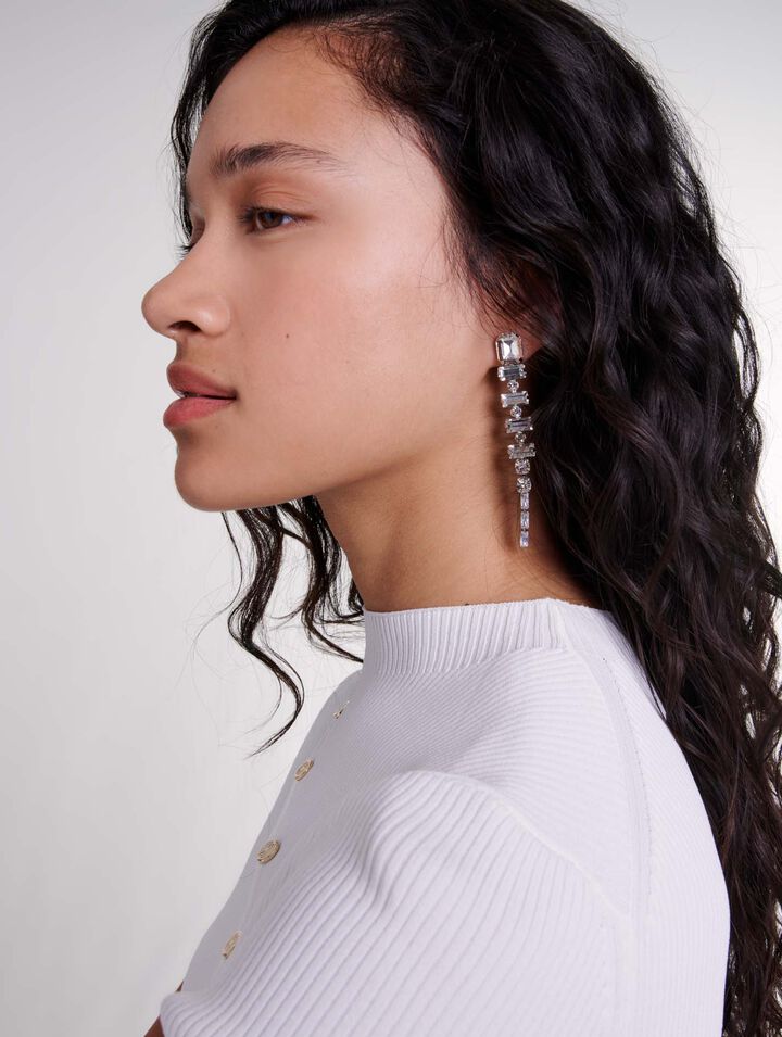 Boucles d'oreilles strass cascade