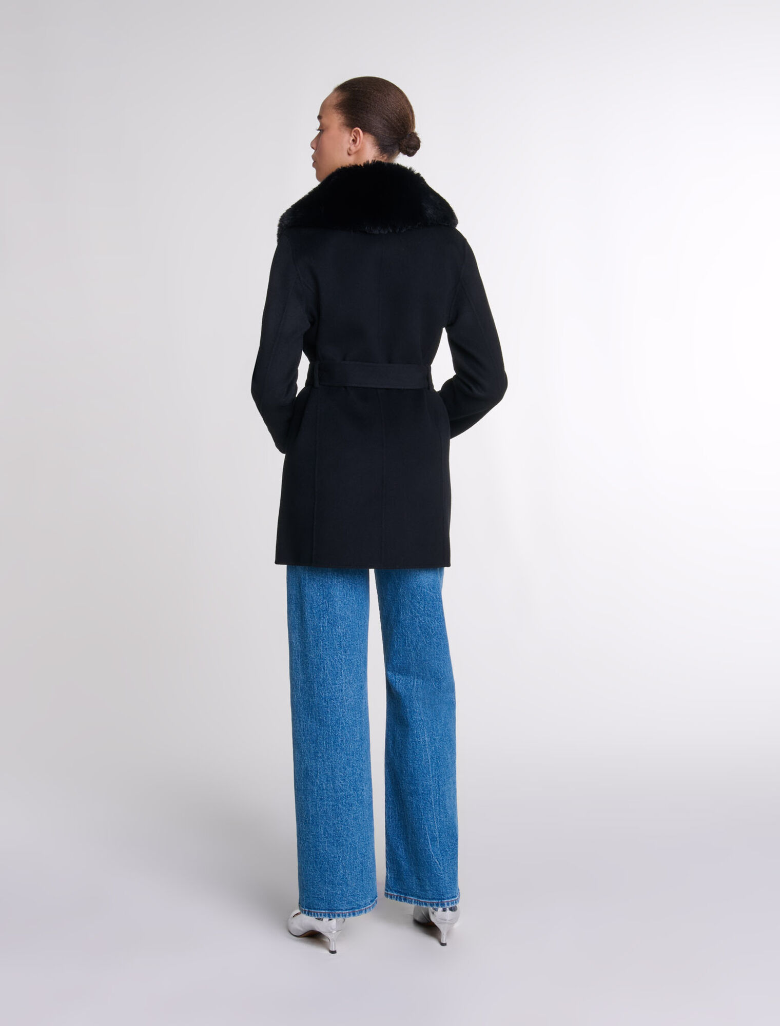 Manteau mi-long double face