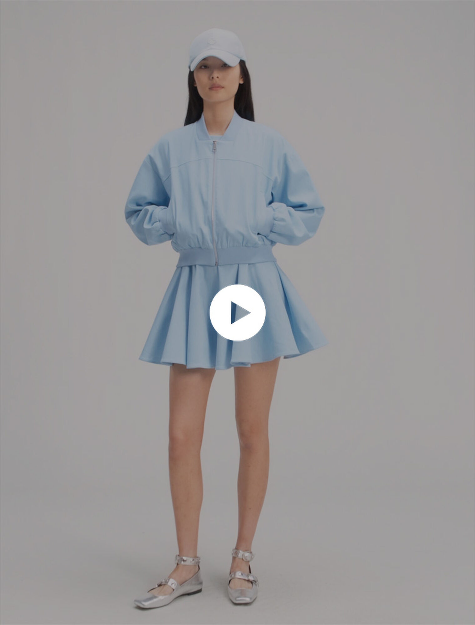 Blouson bomber court en denim