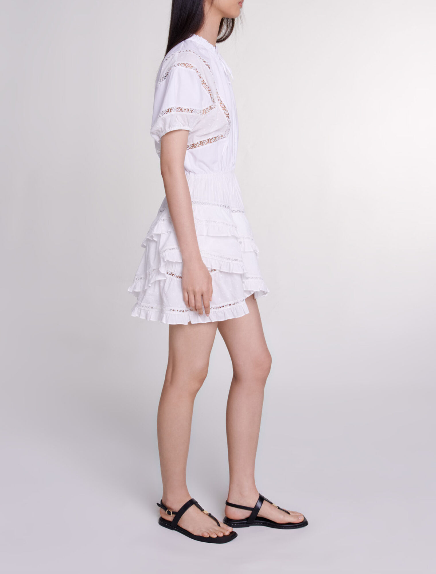 Robe courte brodée