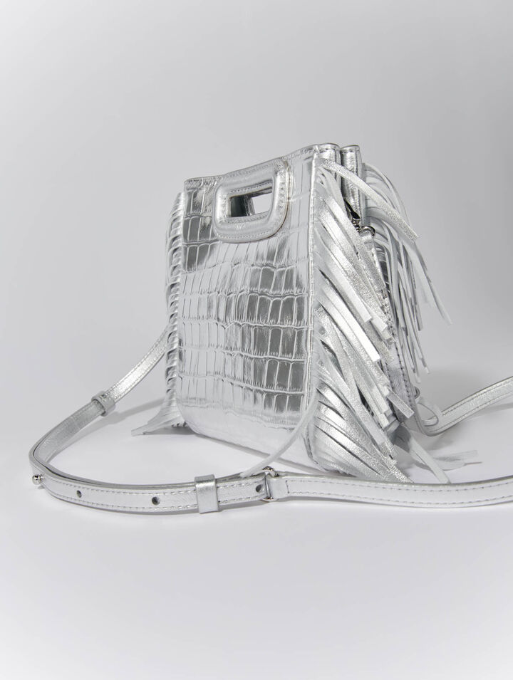 Sac M Mini en cuir effet croco