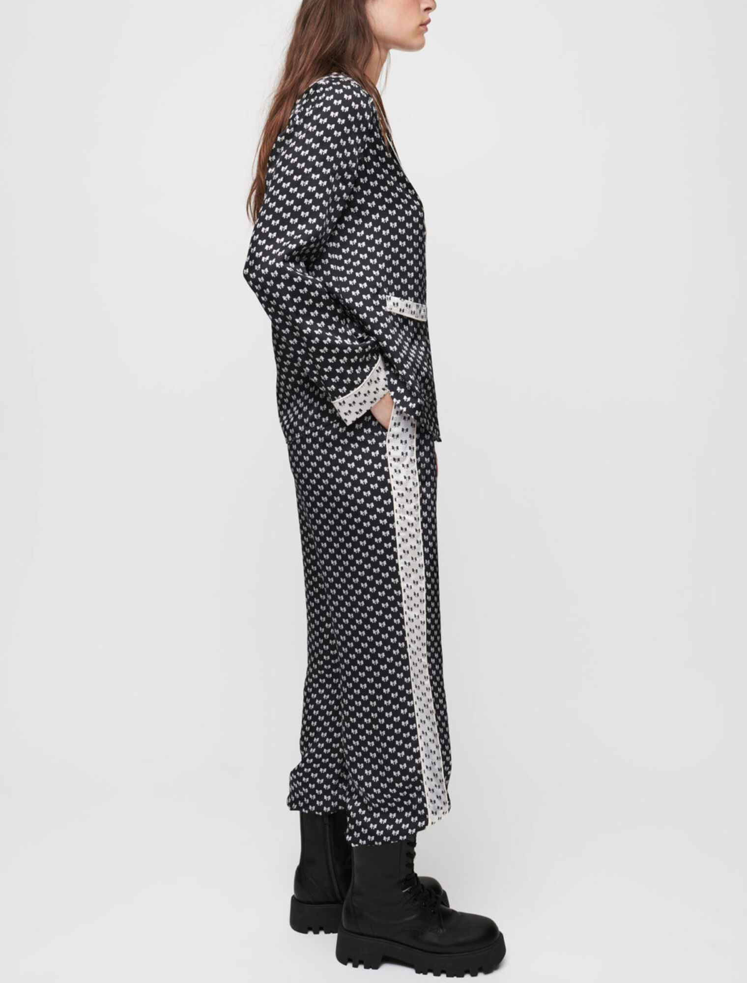 Pantalon pyjama imprimé nœuds