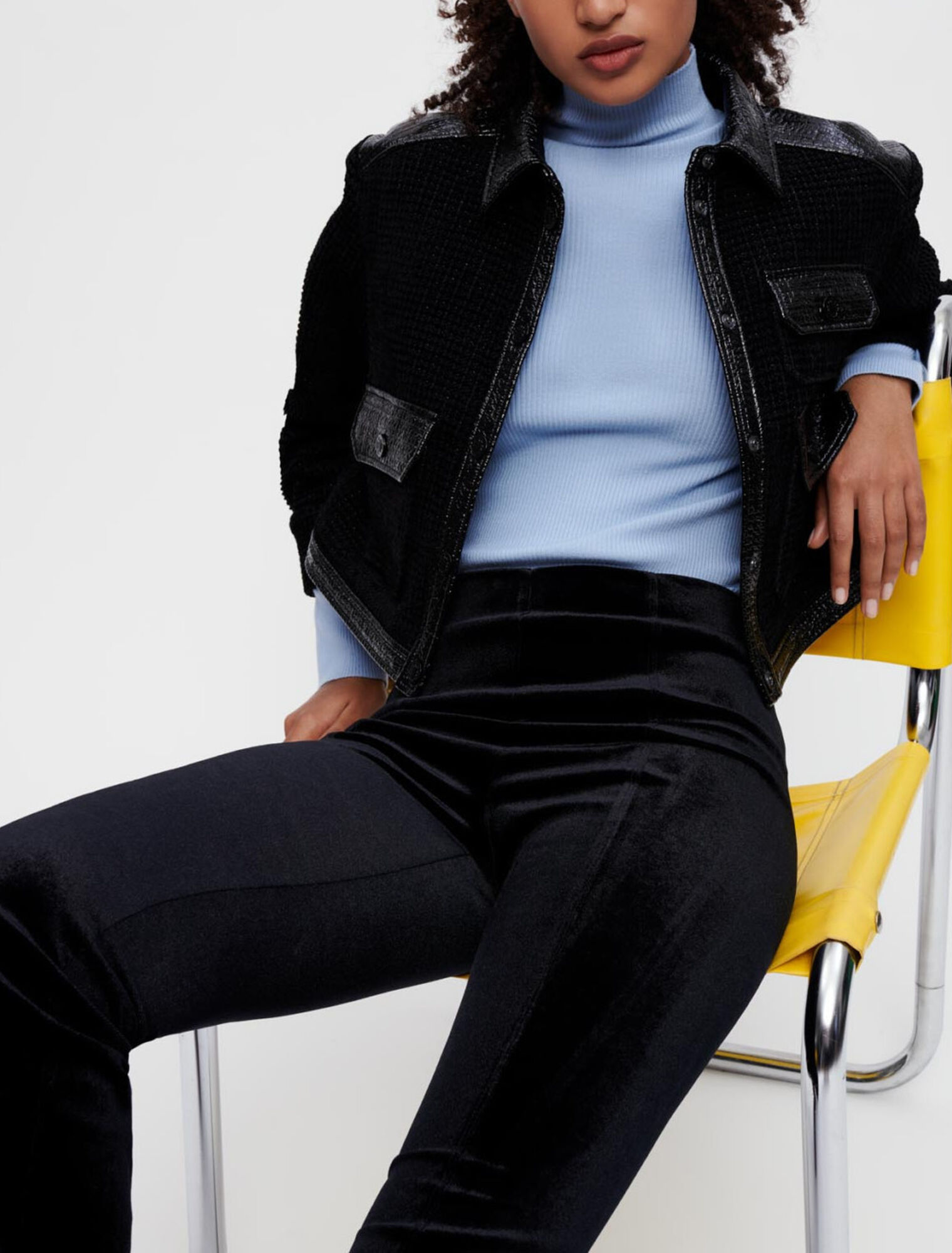 Pantalon en velours stretch