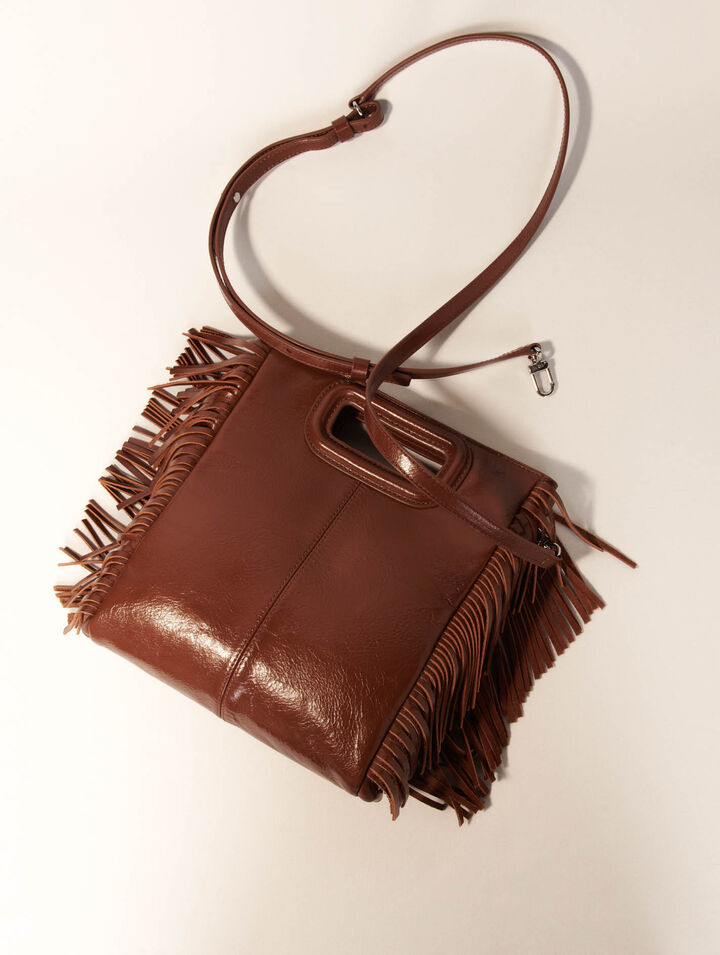 Sac M en cuir craquelé
